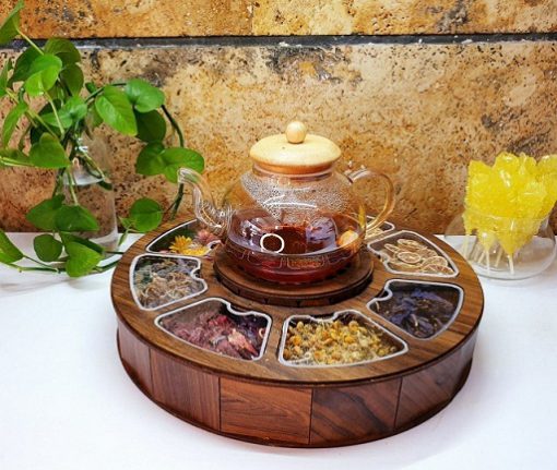 پخش عمده تی باکس چوبی 6 خانه گرد