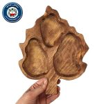 اردو خوری چوبی 3 خانه دسته دار برگ