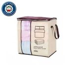 بقچه لباس زیپ دار زرشکی طرح بارکد