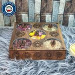 جعبه تی بگ 5 خانه مربع طرح دار