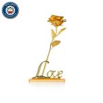 گل رز طلایی پایه دار لاو