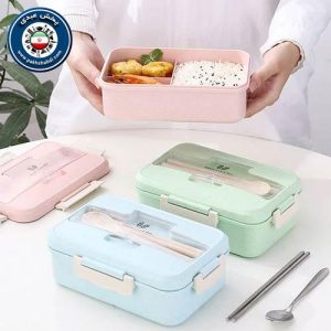 ظرف غذا گیاهی سه خانه مدل لانچ باکس