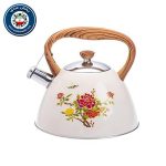 کتری لعابی دسته چوبی