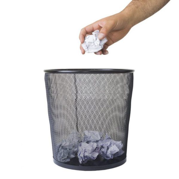 قیمت سطل کاغذ توری فلزی کوچک 15 سانتی