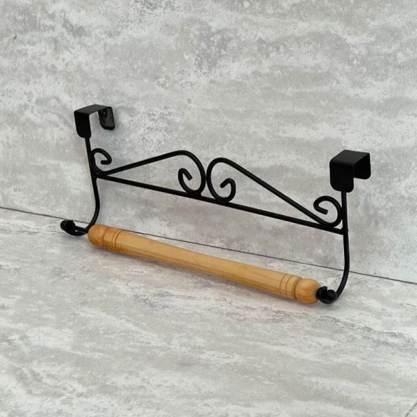 کالا جا حوله ای کابینتی دسته چوبی