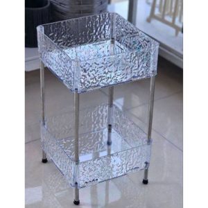 خرید استند آکرولیک 2 طبقه مربع بلند