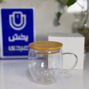 لیوان پیرکس 250 میل درب بامبو