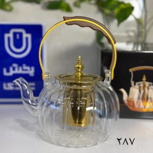 کتری پیرکس 1200 میل دسته طلایی