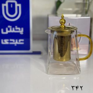 قوری پیرکس 4 گوش 550 میل طلایی