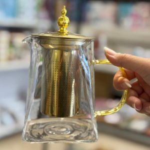 قوری پیرکس 4 گوش 750 میل طلایی کد 343