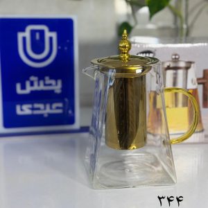 قوری پیرکس 4 گوش 950 میل طلایی
