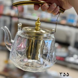 کتری پیرکس 1000 میل دسته طلایی کد 355
