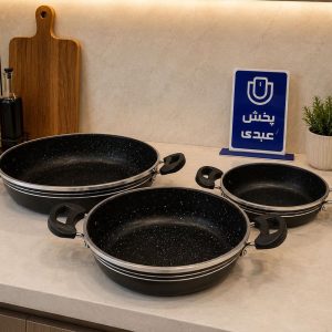 سه تابه دو دسته solina