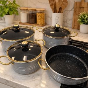 قابلمه 7 پارچه سیلور طلایی